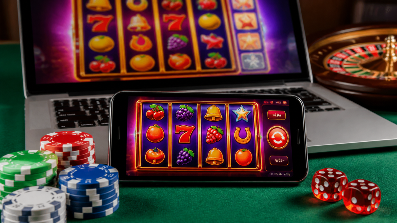 Online slot games displayed on a smartphone screen