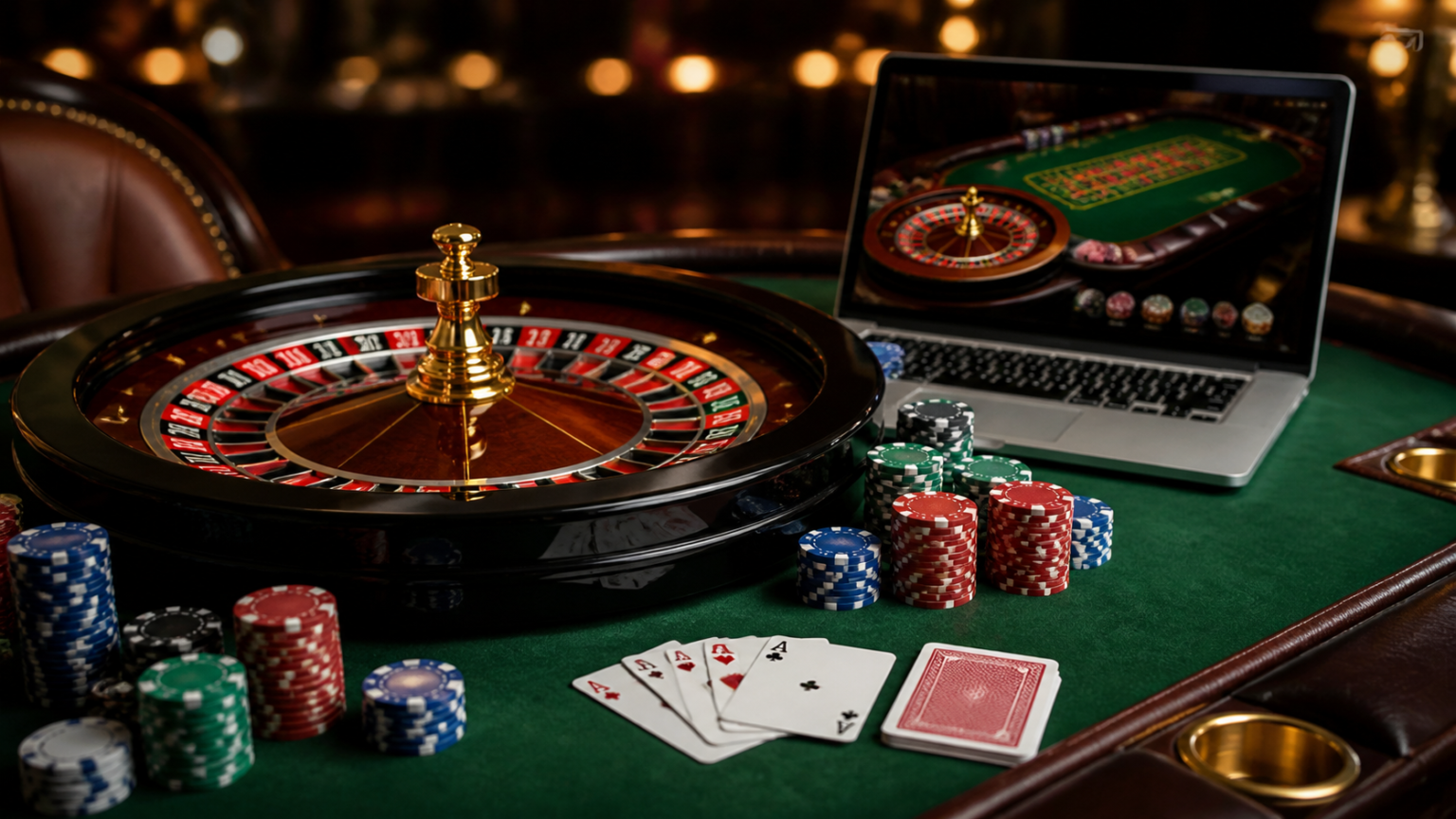 Nhà Cái Uy Tín Nhất Việt Nam Năm 2026: Hướng Dẫn Đánh Giá An Toàn Roulette wheel and cards in a casino gaming scene